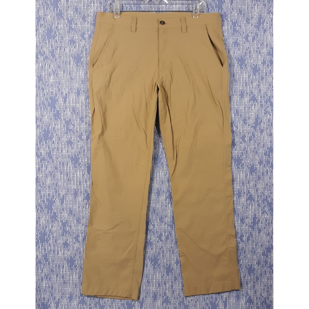 Eddie Bauer Pants Mens Size 35 x 32 Beige‎ Outdoor Hiking Travel Nylon Blend